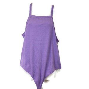 Nordstrom BP Purple Ribbed Knit Bodysuit Soft Stretch 2X NWT